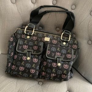 SOLD! Super Cute Liz Claiborne Logo Print Satchel